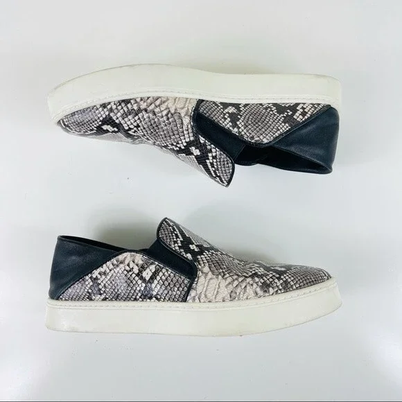 Vince Garvey Slip On Python Embossed Leather Pointed Toe Sneakers Slides Shoes 5 - Picture 9 of 13